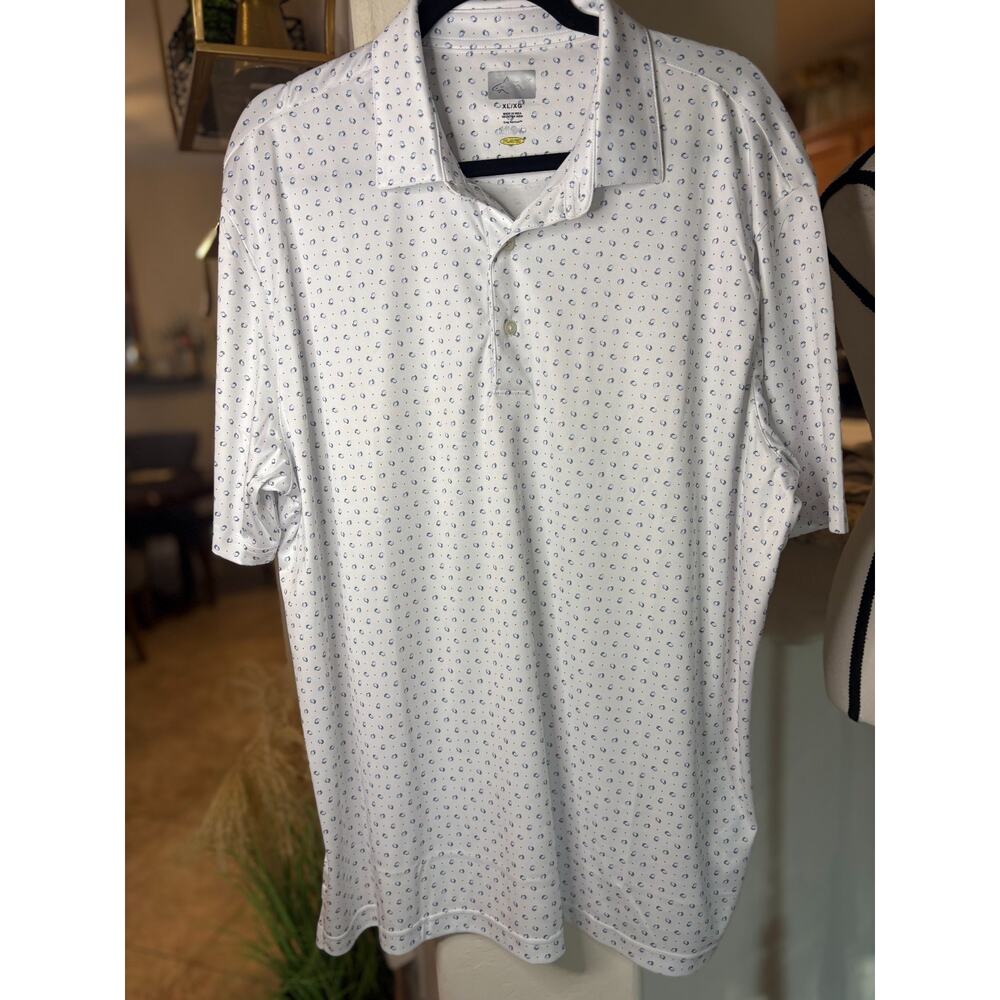 Greg Norman Men's White Golf Polo Shirt Size XL